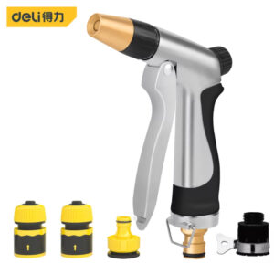 Đầu Vòi Xịt Nước Tăng Áp 3 Chế Độ Phun, Kèm 3 Đầu Nối Tiện Lợi. Chính Hãng Deli
