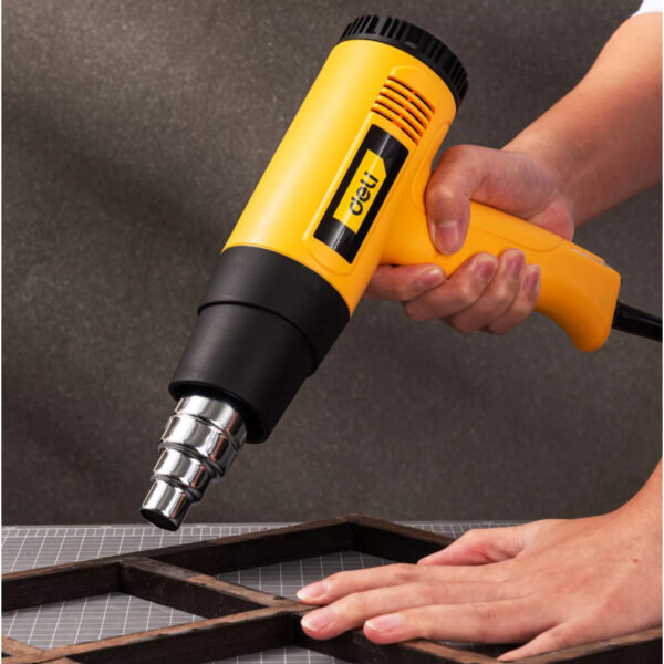 Máy Khò Nhiệt Công Suất Lớn 1600- 2000W Điều Chỉnh Hai Cấp Độ Chính Hãng Deli - Hình ảnh 3